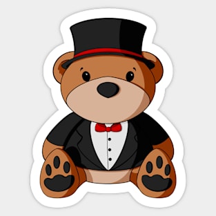 Groom Tux Teddy Bear Sticker